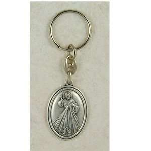  Divine Mercy Keyring Saint Medal Gift New Keychain Auto 