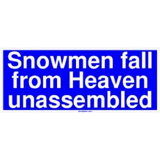    Snowmen fall from Heaven unassembled MINIATURE Sticker Automotive