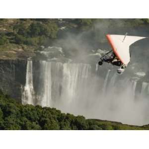  Ultralight Plane Flies Low over Victoria Falls Stretched 