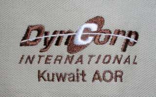 DynCorp International KUWAIT AOR Polo Shirt TAN  NEW  