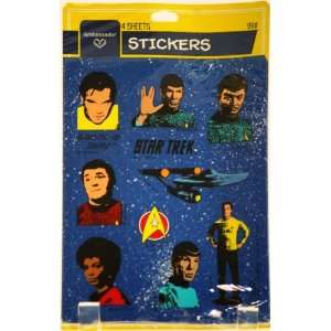  Stickers   4 sheets   Star Trek   Kirk / Spock / McCoy / Uhura 