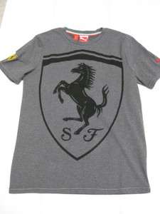 Puma Ferrari Big Logo T Shirt Save 20%!! Gray Small  