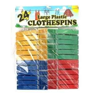 24 Piece Plastic Clothespins Case Pack 72 Arts, Crafts 