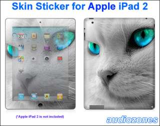 Vinyl Skin Sticker Decal Blue Eye Cat for Apple iPad 2  