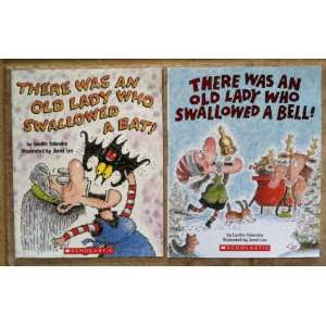 Jared Lee Set of 2 Books (There Was an Old Lady Who Swallowed a Bat 