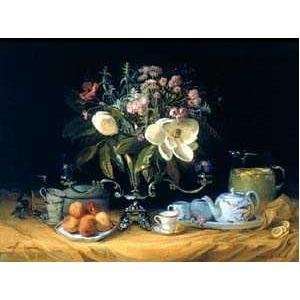  Flowers With Fruit And Tea Pot Poster Print