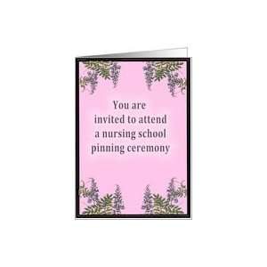  Nursing school graduation/pinning invitation Card Health 