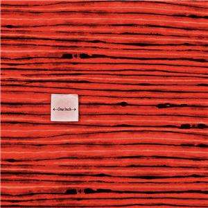Maywood Studios Cotton Fabric Intense Orange Red Waves Fat Quarters 