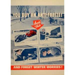  1939 Ad Prestone Anti Freeze Forget Winter Worries 