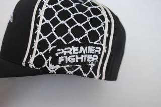 NEW MMA BLACK PREMIER FIGHTER UFC CAP FLEX FIT HAT S/M  