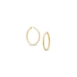  ZALES Inside Hoop Earrings in Sterling Silver and 14K Gold 