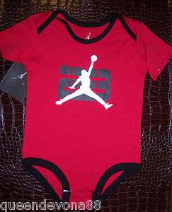 Nike Air Jordan Jumpman 23 Infant Baby Newborn Romper Onesie Bodysuit 