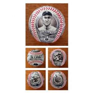  Ty Cobb Detroit Tigers Hand Painted Baseball   by Mike 