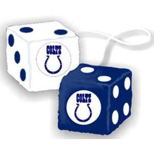  Indianapolis Colts NFL 3 Car Fuzzy Dice 