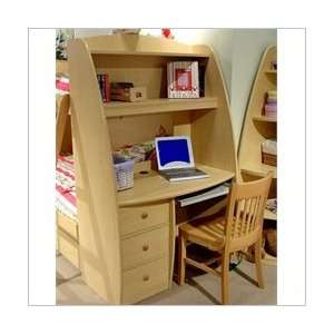  Nutmeg Berg Furniture Wood Enterprise Desk with Hutch 
