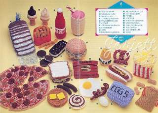 Toy Food, Annies crochet patterns OOP rare  