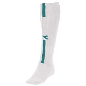 Diadora Azzurri Soccer Socks 016   WHITE/FOREST M (9 11 INTERMEDIATE 