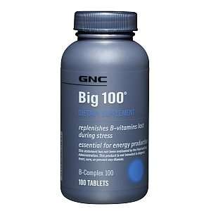  GNC Big 100 (Vitamin B Complex) 250 Tablets Health 