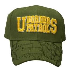   PATROL MAP BILL GREEN ACRYLIC CAP HAT USA NEW: Sports & Outdoors