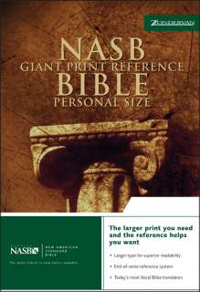 NASB Giant Print Reference Bible Personal Size Thumb Indexed Black 