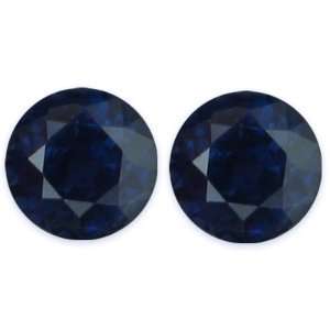  2.25 Carat Loose Blue Sapphires Round Cut Pair Jewelry