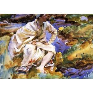  8 x 6 Mounted Print Sargent John Singer A Man Seated by 