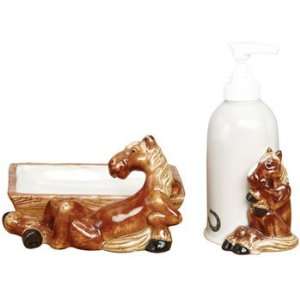  Elmer the Horse Soap Dish & Lotion Bottle