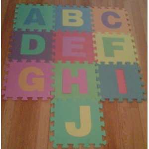   Learning Foam Mats (A J)   Each Tile 12 X 12 X ~3/8 Thick Baby