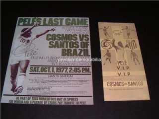 PELE LAST GAME 1977 NEW YORK COSMOS v SANTOS OF BRAZIL  