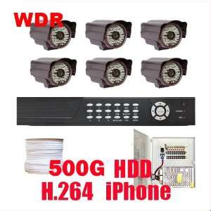  Complete 8 Channel H.264 (500G Hard Drive) DVR Security 