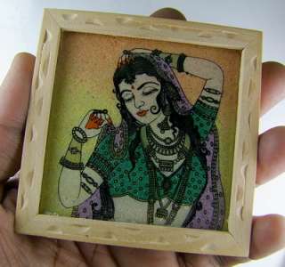 GEMSTONE PAINTING INDIAN BEAUTY WOMAN ART AND CRAFT  