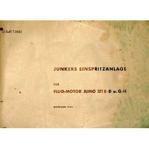   Aircraft Engine Drawings Manual   Junkers Jumo 211 Books