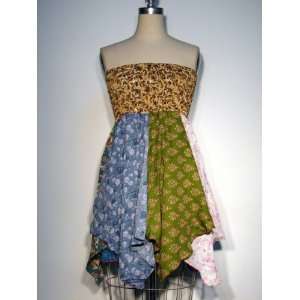 Tube Top Elastic Silk HANDKERCHIEF Dress Skirt   Multi Color ` Silly 