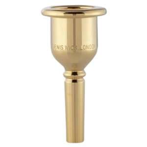   Wick 4 Gold plated Tuba Mouthpiece, Small Shank Musical Instruments