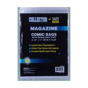  Collector Safe   Magazine Comic Bags With Resealable Tape 