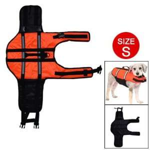    Como Sz S Black Orange Safety Swim Aid Vest for Dog: Pet Supplies