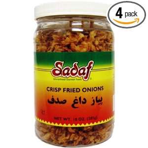 Sadaf Fried Crispy Onions, 10 Ounce (Pack of 4)  Grocery 