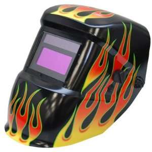   Power Auto Darkening Welding Helmet Model #221 with Fire Flames Design