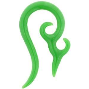 One Acrylic Devil Horn: 14g Green (SOLD INDIVIDUALLY. ORDER TWO FOR A 