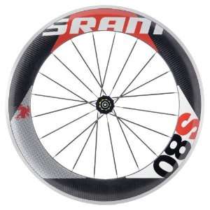 SRAM S80 Front Clincher Wheel Black Hub and Spoke:  Sports 