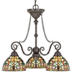  Quoizel Kami Tiffany Style Dinette Chandelier