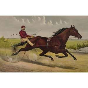   ) Art Greetings Card Horse Racing and Trotting Nelson Vintage Image