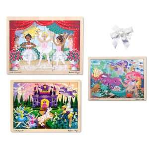   Ballet Performance Wooden Jigsaw Puzzles + Free Hair Bow: Toys & Games