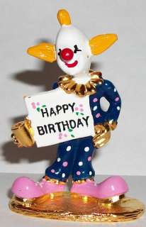 Spoontiques Pewter Painted Clown   Birthday, No Crystal  
