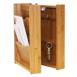  Letter Rack W/ Key Box   Bamboo Case Pack 12: Home 