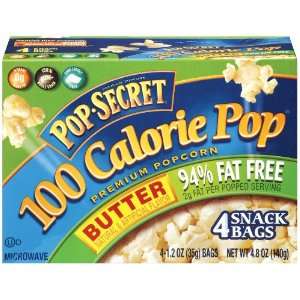 Pop Secret Fat Free Butter Popcorn, 4 Count  Grocery 