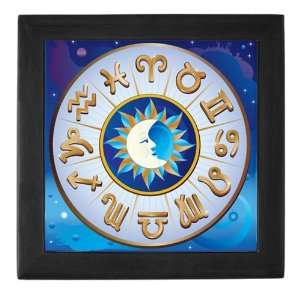  Keepsake Box Black Zodiac Astrology Wheel 