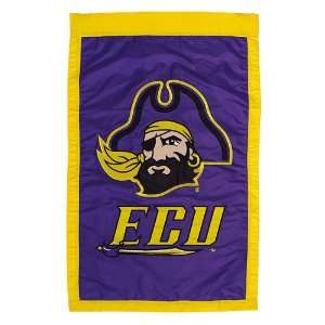   East Carolina Pirates 28 x 44 Double Sided Applique Flag: Sports