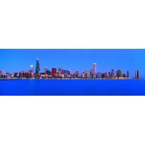  Panoramic Wall Decals   Chicago Skyline 2 (4 foot wide 