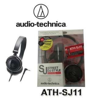 Origianl Audio Technica ATH SJ11 Black DJ Style Headphones  